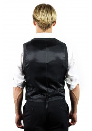 suit vest backside in charcoal