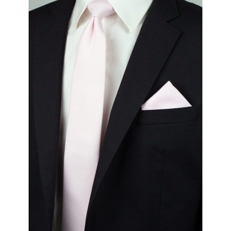 Delicate Linen Blush Pink Linen Tie