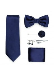 gift menswear formal set in dark navy blue