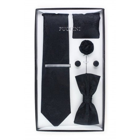 6-piece menswear set in black paisley