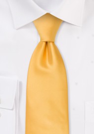 Solid Yellow Necktie in Extra Long Length