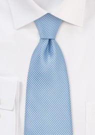 Grenadine Textured Kids Sized Tie in Sky Blue