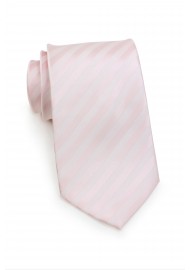 Solid Striped Kids Tie in Blush Pink