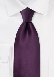 Extra Long Length Berry Purple Tie