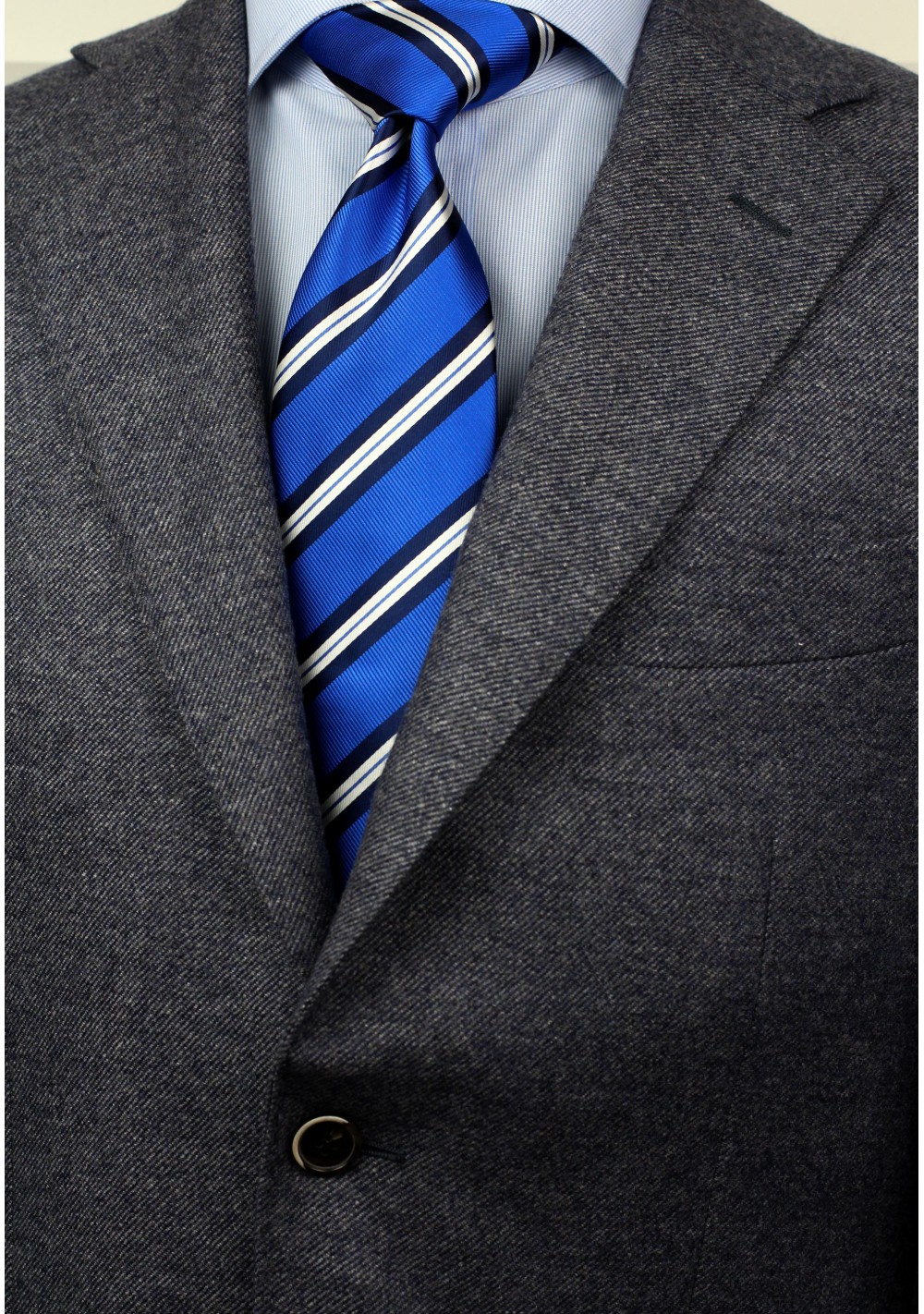 Striped Necktie in Horizon Blue | Bows-N-Ties.com