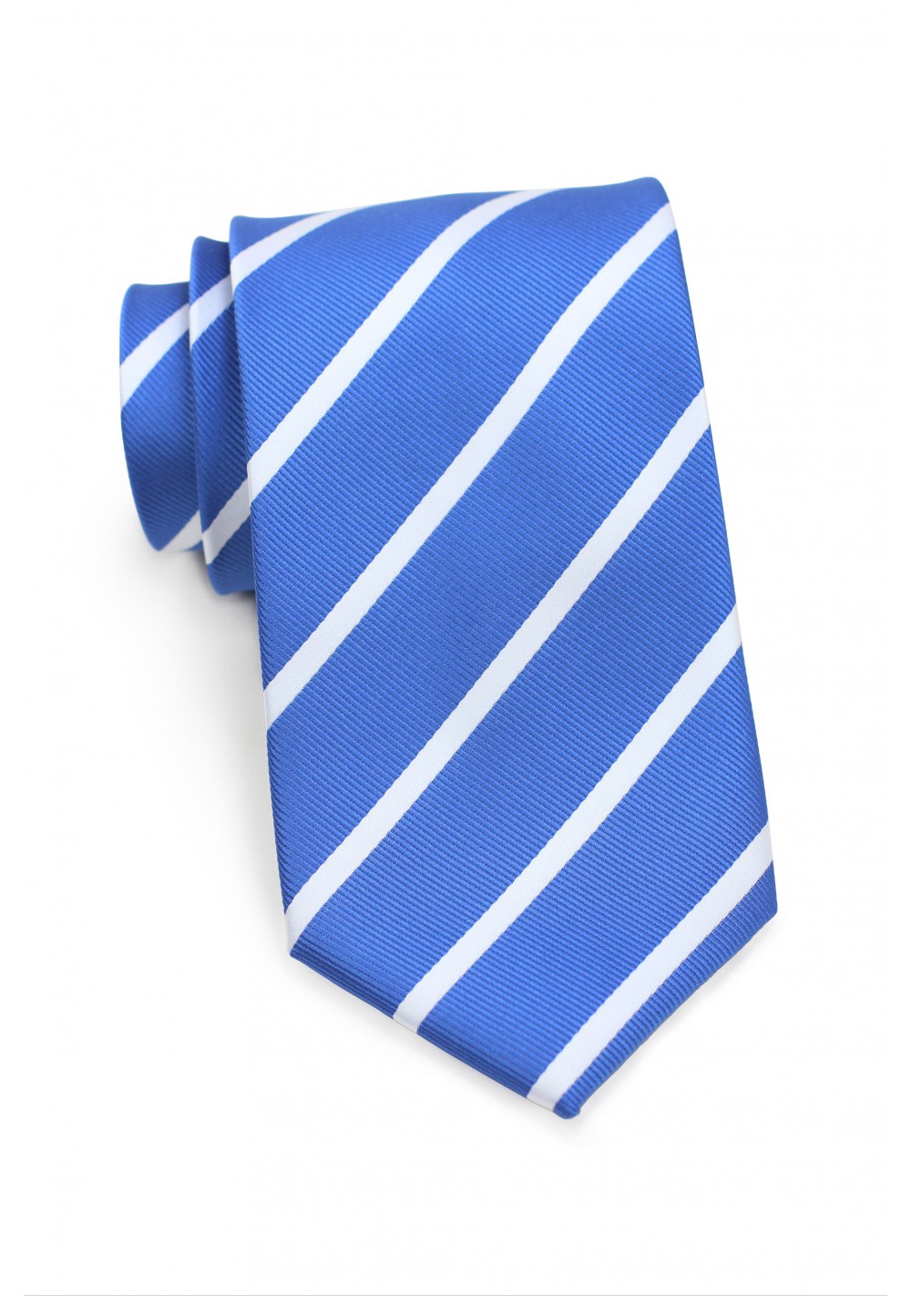 Riviera Blue and Silver Striped Tie | Bows-N-Ties.com