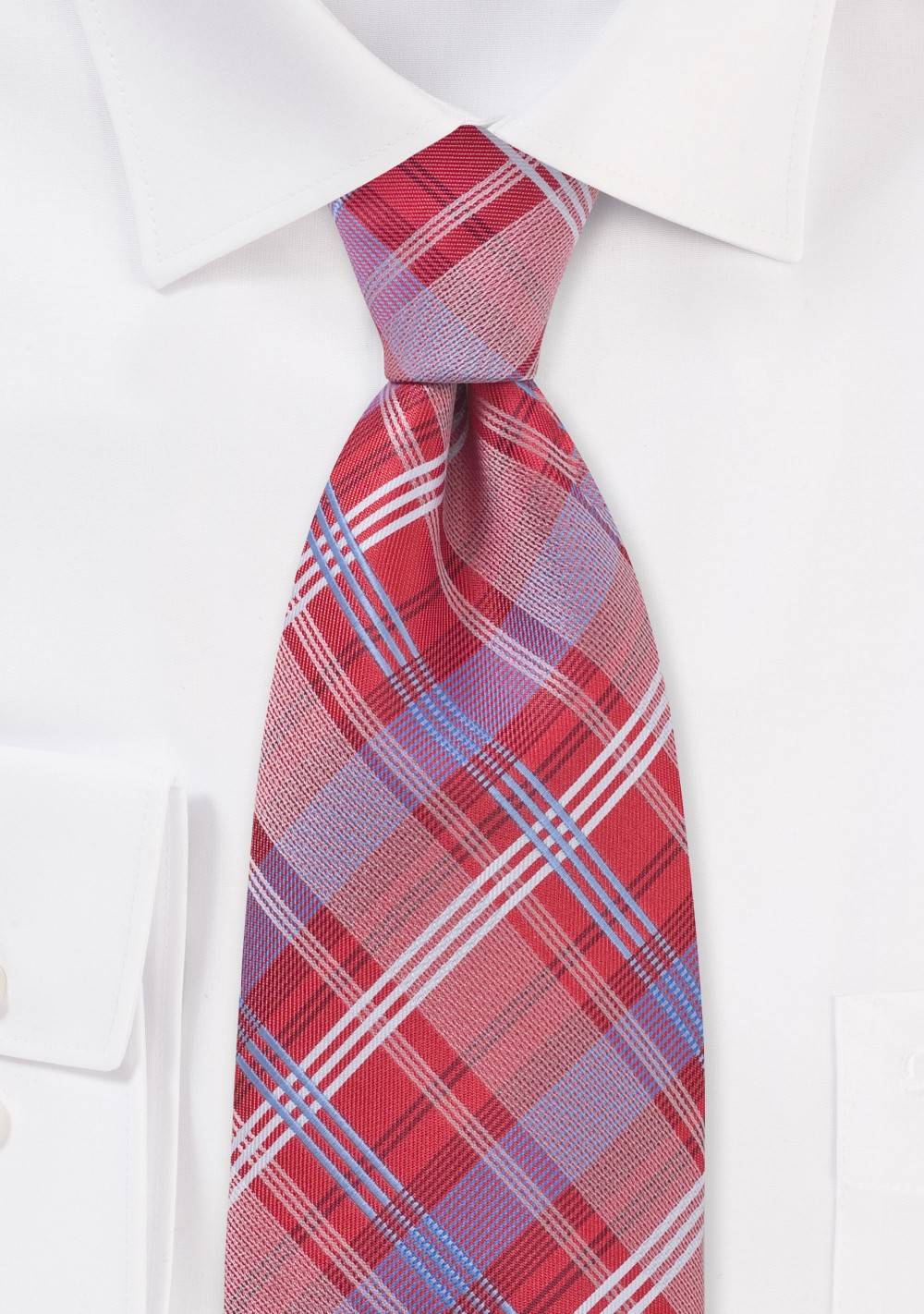 Red and Blue Checkered Tie