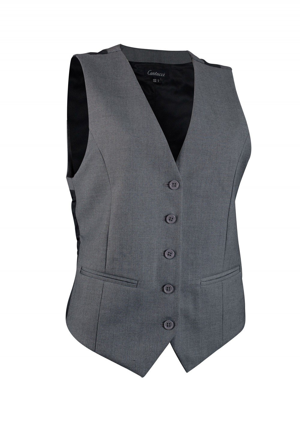 Womens Vests | Womens Suit Vest in Medium Gray | Uniform Vests for Women |  Bows-N-Ties.com