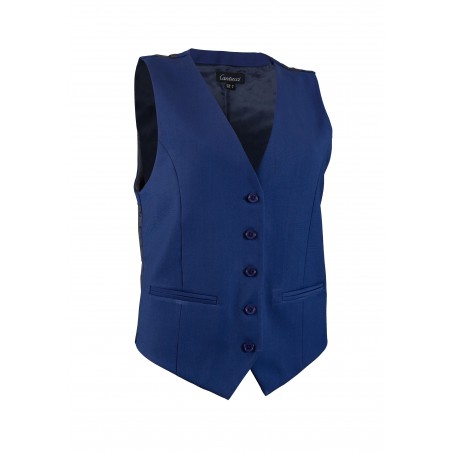 Blue Women's Uniform Vests - Women's Suit Vest in Indigo Blue | Bows-N ...
