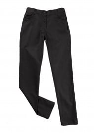 Fitted Women's Chef Cooking Trousers Pants in Jet Black