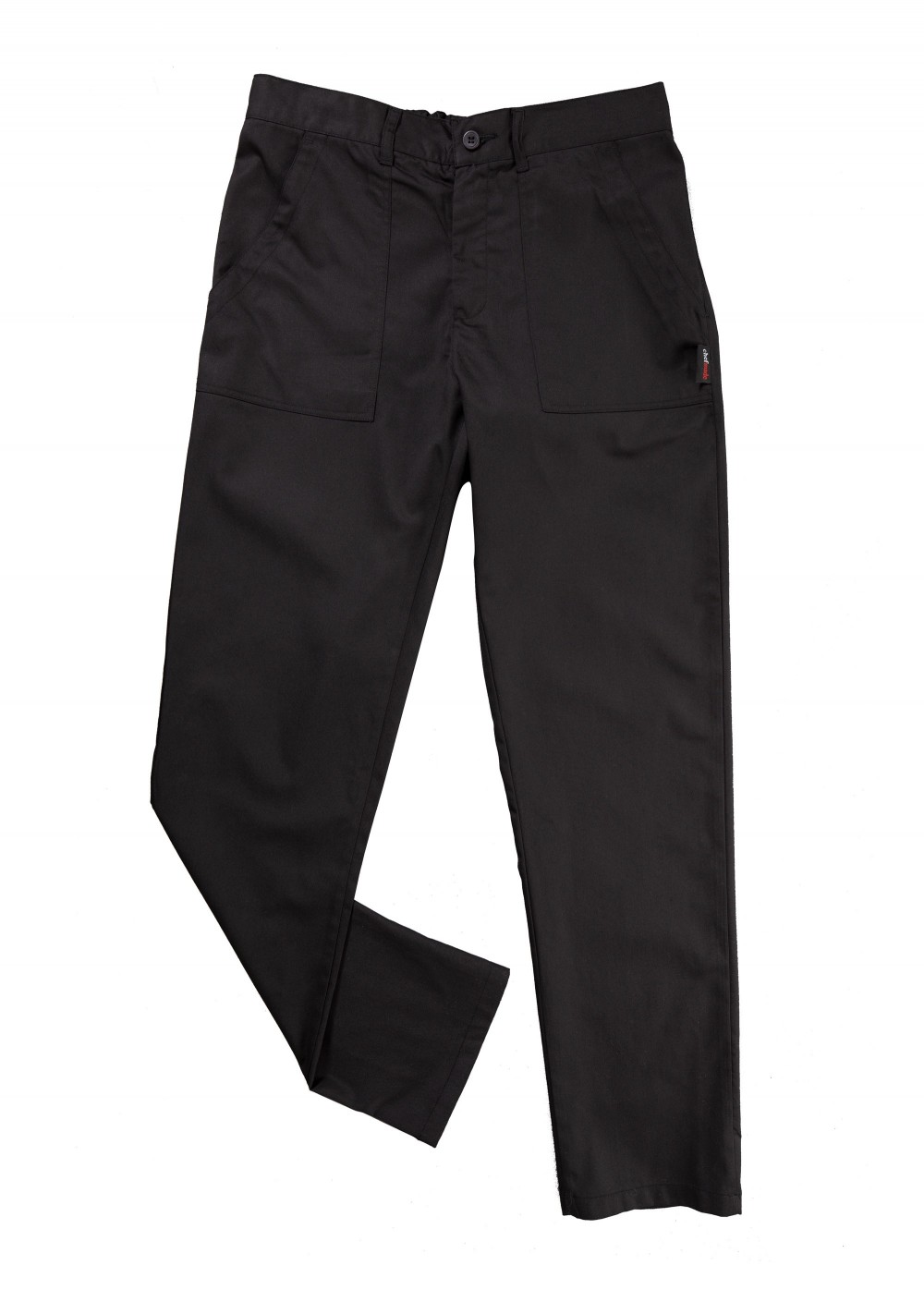 Men's Chef Trousers | Men's Chef Pants in Black with Patch Pockets ...