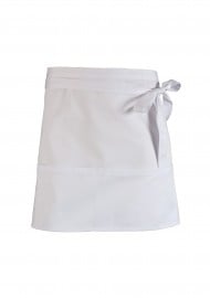 Waist Cooking Apron in Bright White