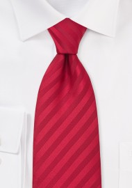 Solid Cherry Red Clip on Necktie
