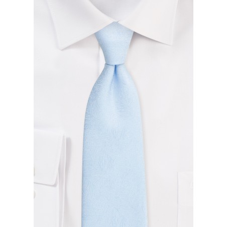 Ice Blue Tie with Wood Grain Weave