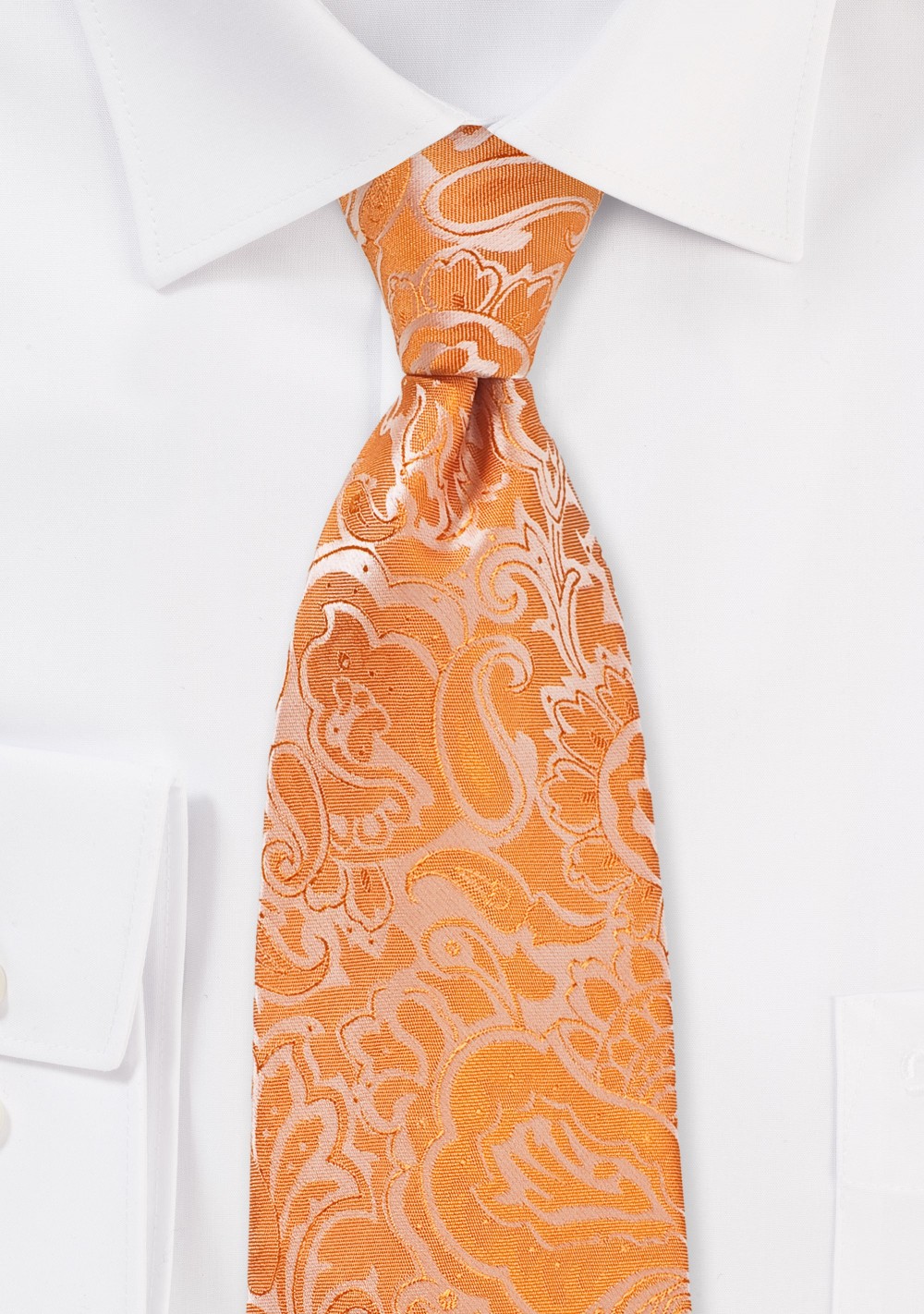 Tangelo Orange Paisley Tie
