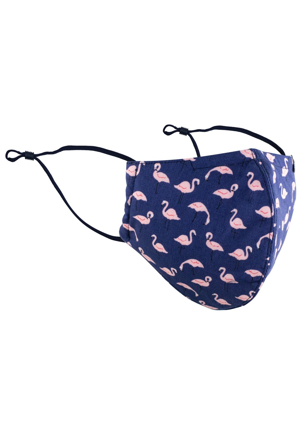 flamingo print face mask in 100% cotton
