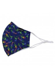 Colorful gecko print face mask