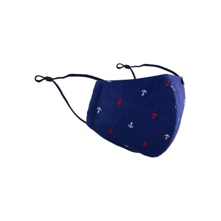 Nautical Face Mask in Navy Blue