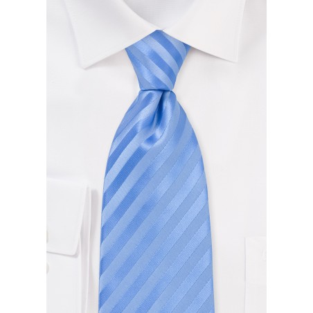 Tonal Light Blue Striped Tie