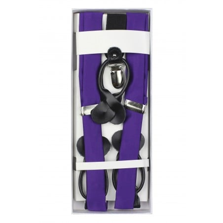 Royal Purple Mens Fabric Suspenders