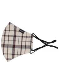 Adjustable Filter Face Mask in Fall Plaid Flat