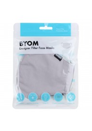 Silver Cotton Face Mask in Bag