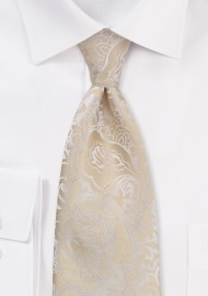 Kids Paisley Tie in Champagne