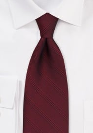 Plaid Necktie in Cordovan Red