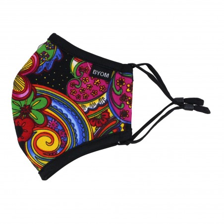 Kids Filter Mask in Colorful Floral Paisley Print