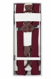 Wedding Suspender in Wine Red