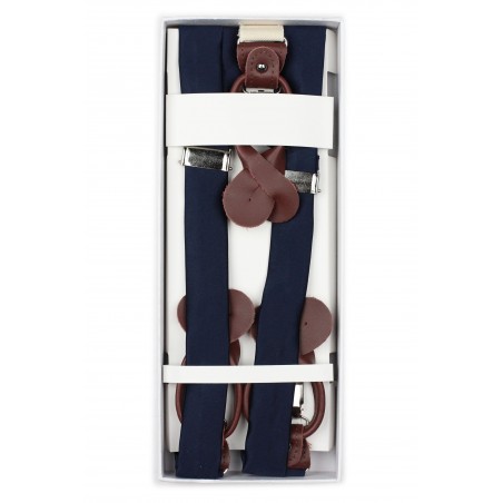 Navy Suspenders in Box
