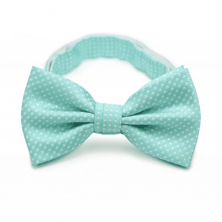 Pin Dot Bow Tie in Seamist