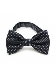 Black Pin Dot Bow Tie