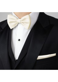 Cream Colored Formal Bowtie Set Styled