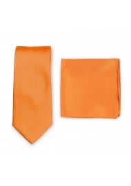 Persimmon Orange Necktie Set