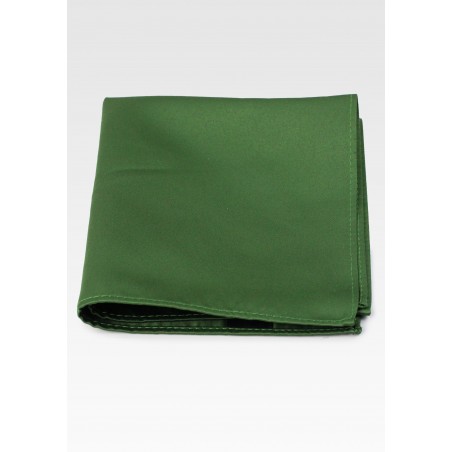 Solid Pocket Square in Moss Green