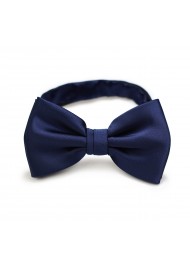 Dark Blue Bow Tie in Solid Color Pre-Tied bow Tie