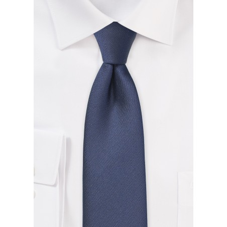 Matte Navy Skinny Tie