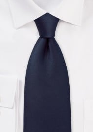 Solid Midnight Blue Silk Tie