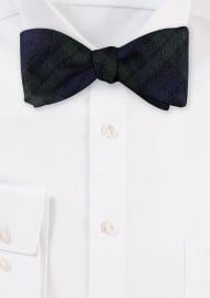 Tartan Plaid Bow Tie in Green and Navy