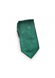 Woodgrain Texture Necktie in Juniper Green