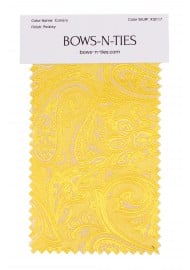 Paisley Fabric Swatch - Canary