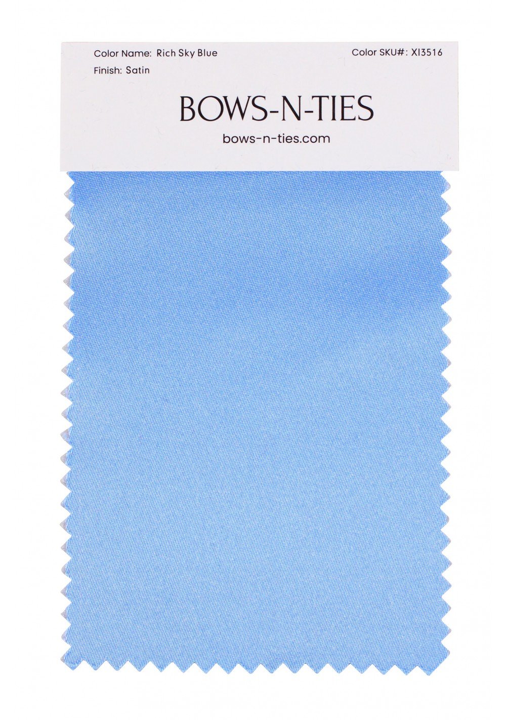 Satin Fabric Swatch - Rich Sky Blue