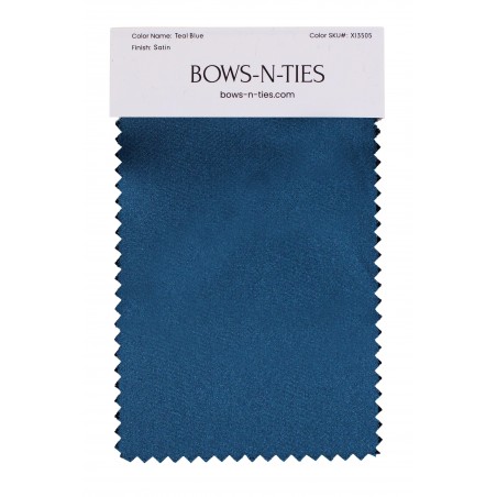Satin Fabric Swatch - Teal Blue