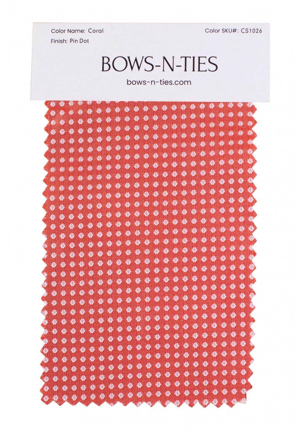 Pin Dot Fabric Swatch - Coral