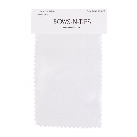 Satin Fabric Swatch - Solid White