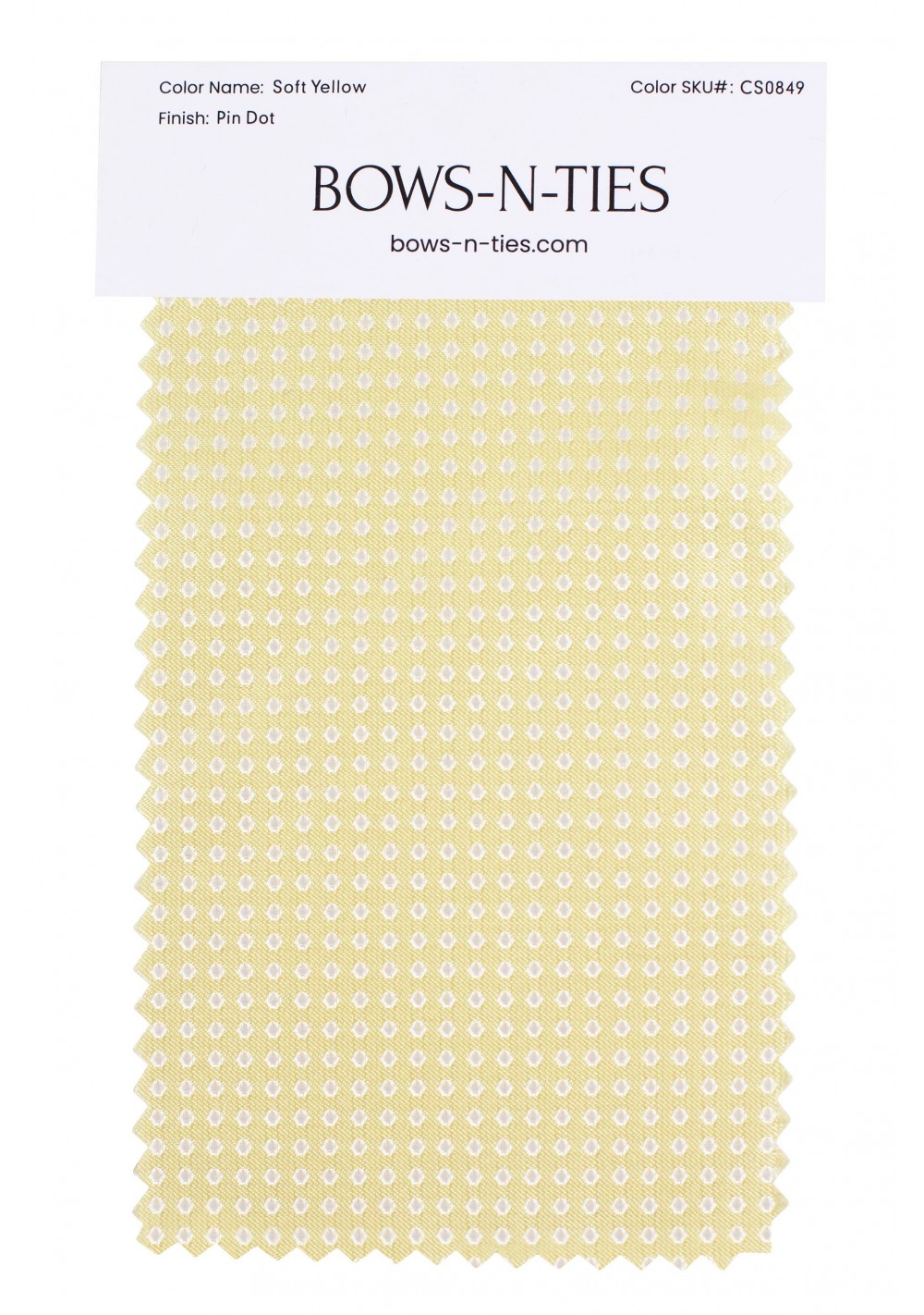 Pin Dot Fabric Swatch - Soft Yellow