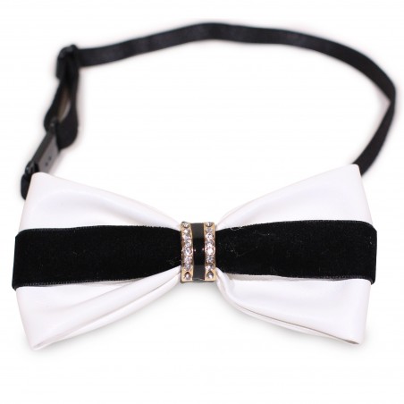 Royal Designer Bow Tie in Black and White