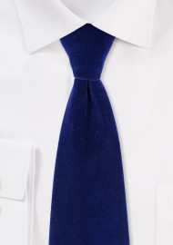 Luxe Velvet Necktie in Navy Blue