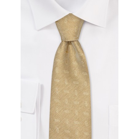 Matte Textured Tie in Butterscotch